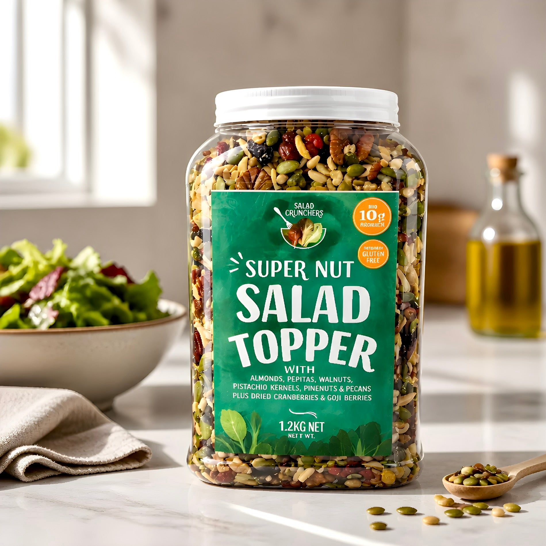 Salad Crunchers Salad Topper 1.2kg Nuts & Seeds Gluten Free Vegan, Super Nut
