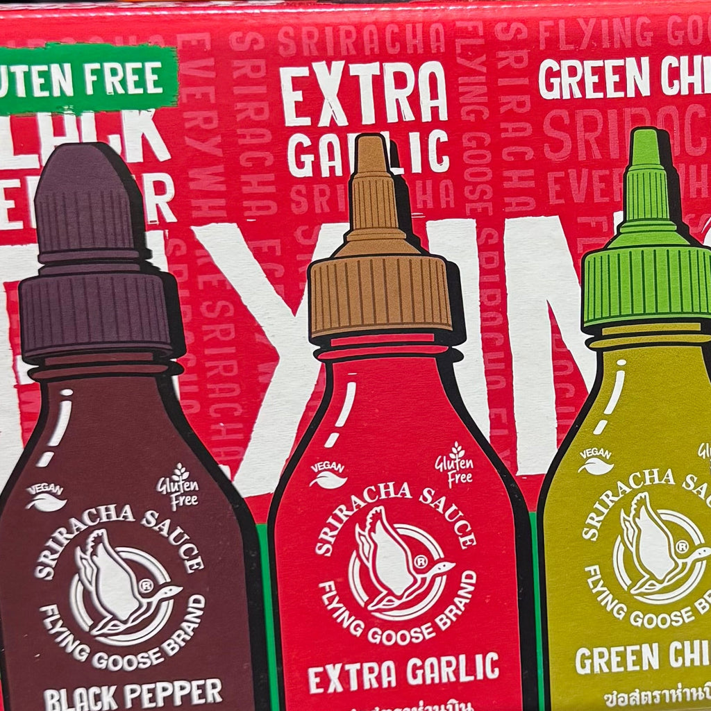 Flying Goose Sriracha Mixed Pack 6 x 200ml - Thai Hot Sauce Variety Set