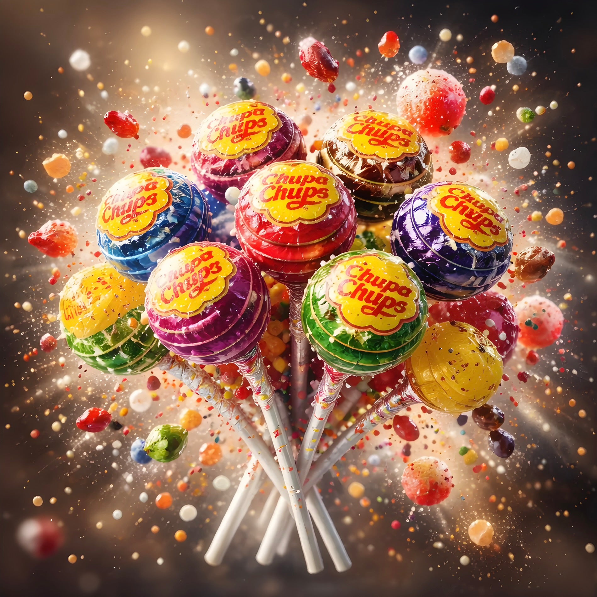 CHUPA CHUPS - 1000 X Lollipops Mega Tin Assorted Candy Sweets Lollies 1000 x 12g