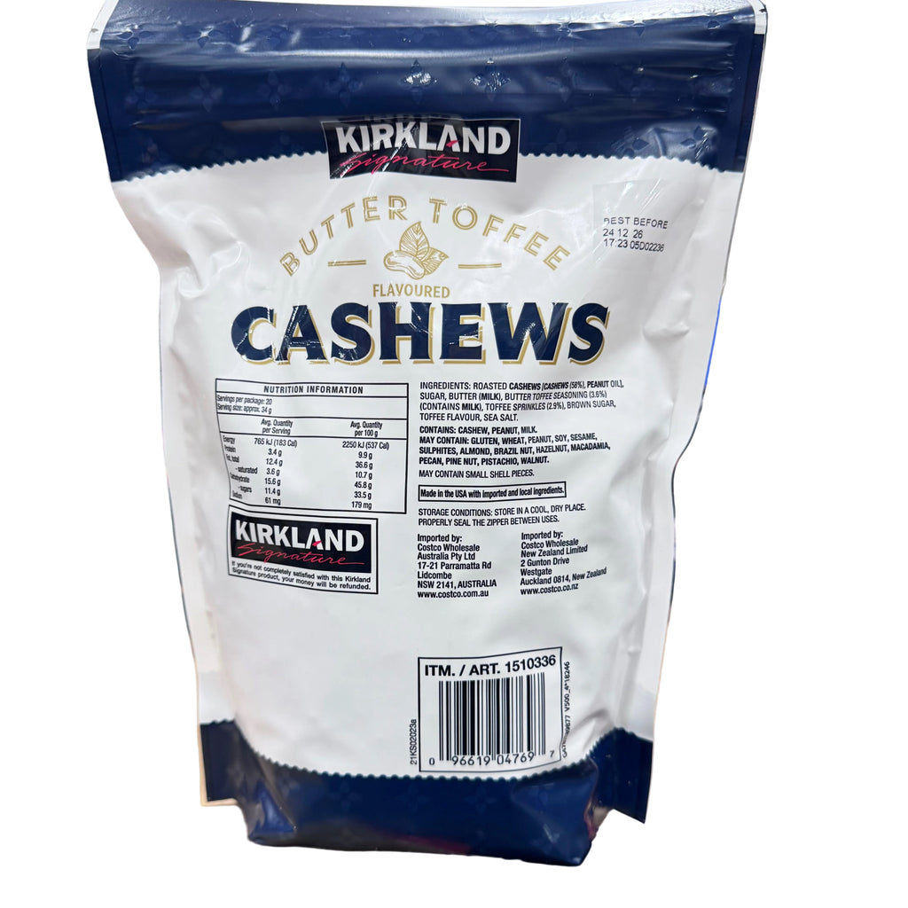 Kirkland Signature Butter Toffee Flavoured Cashews 680g