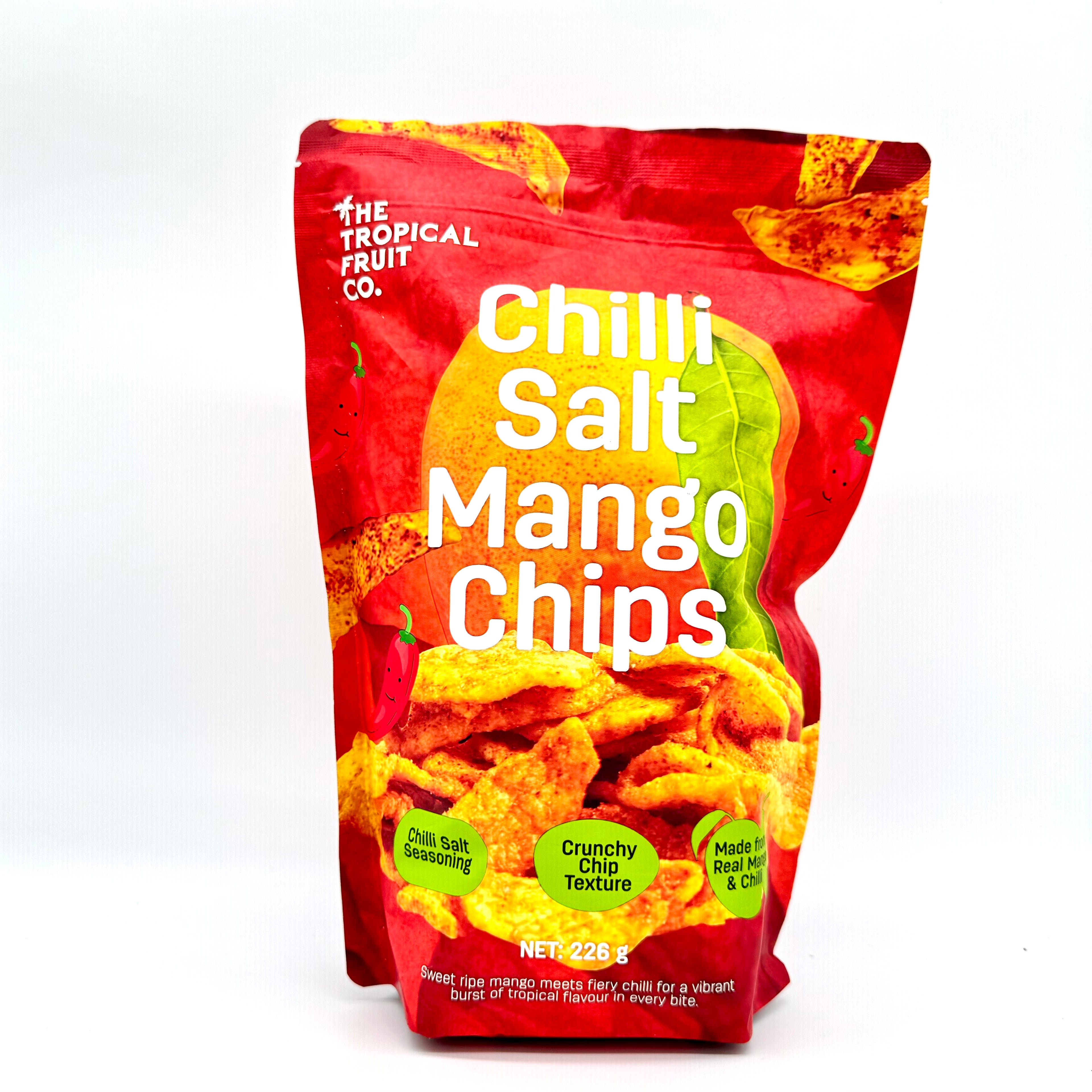 Chilli Salt Mango Chips 226g, Crunchy Chip Texture, Made from Real Mango