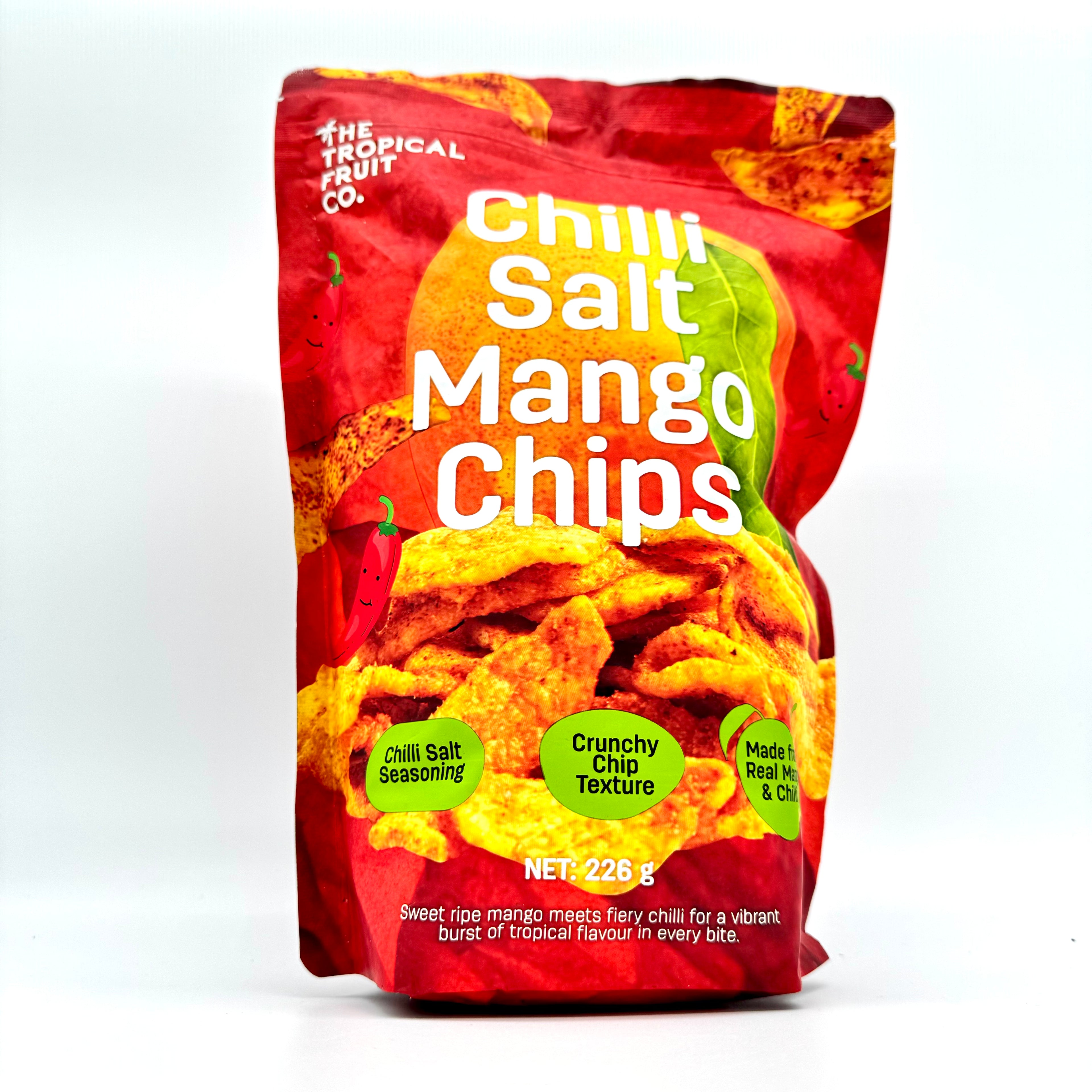 Chilli Salt Mango Chips 226g, Crunchy Chip Texture, Made from Real Mango