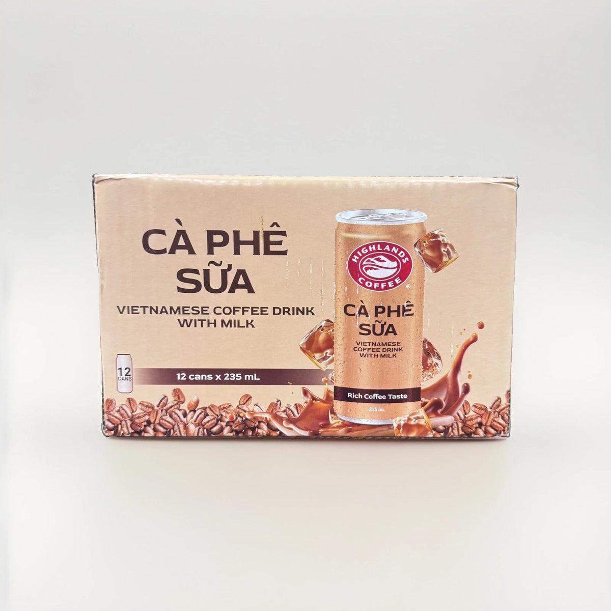 Highlands Vietnamese Coffee with Milk, Authentic Vietnamese Taste, Pack of 12