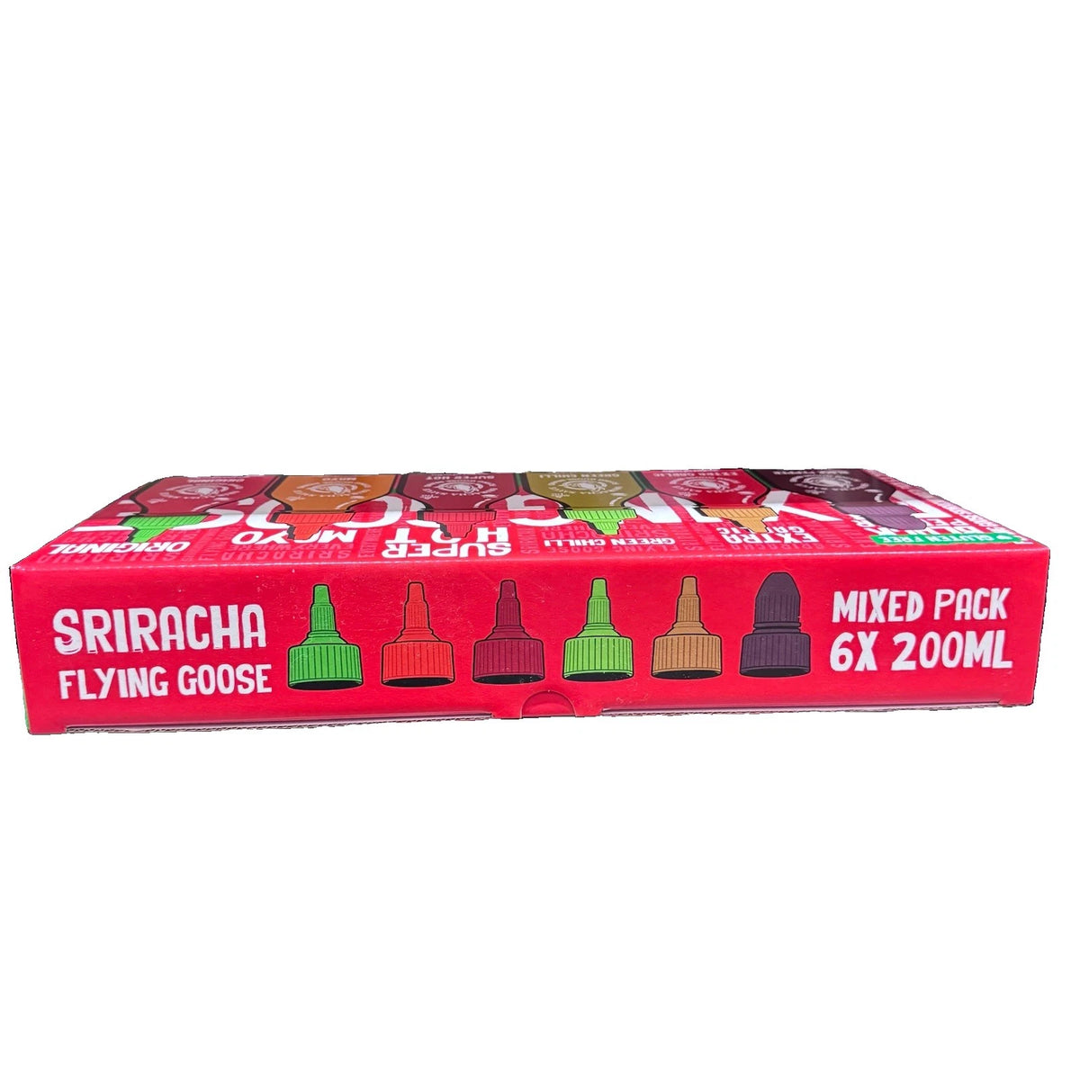 Flying Goose Sriracha Mixed Pack 6 x 200ml - Thai Hot Sauce Variety Set