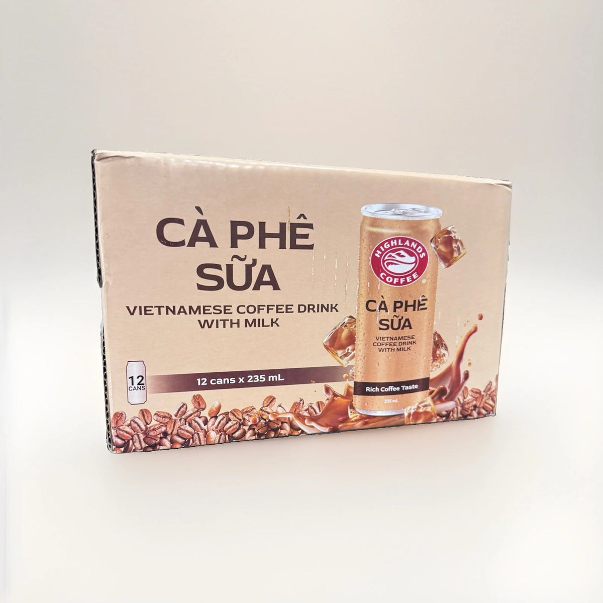 Highlands Vietnamese Coffee with Milk, Authentic Vietnamese Taste, Pack of 12